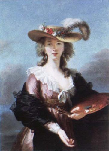 Elisabeth Louise Viegg-Le Brun self portrait in a straw hat